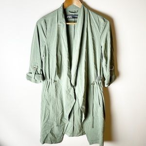 Zara Long Lightweight jacket women size XS